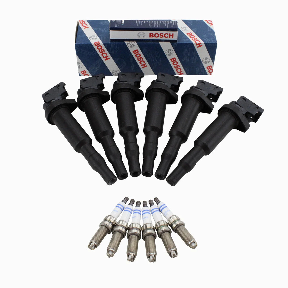Ignition Coils & Spark Plugs Kit for BMW E82 135i 335i (Bosch)