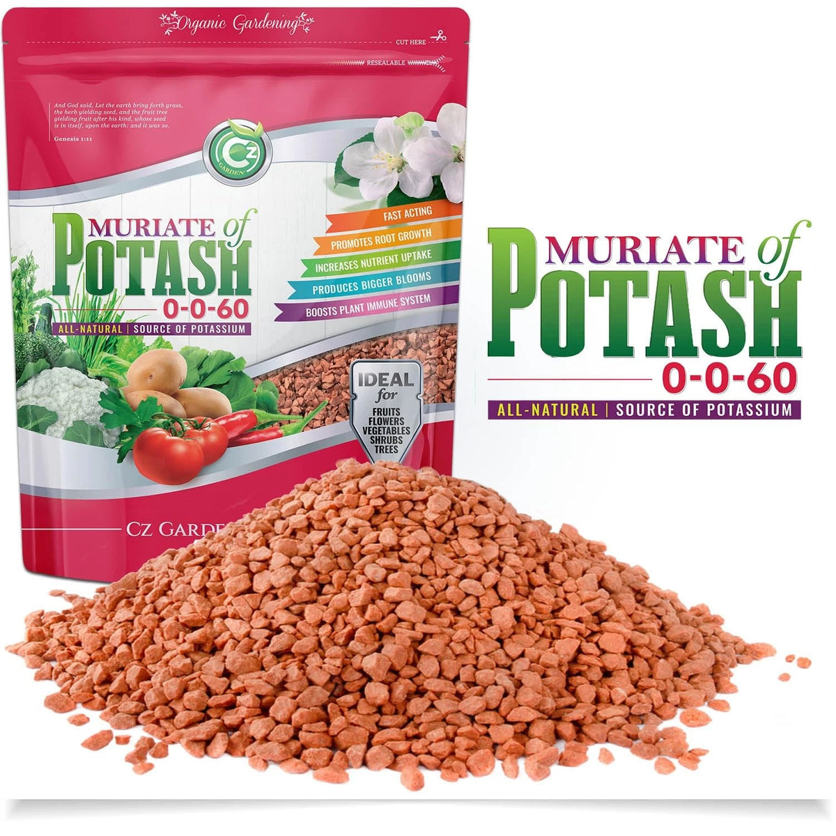5LB Muriate of Potash Fertilizer for Garden Use
