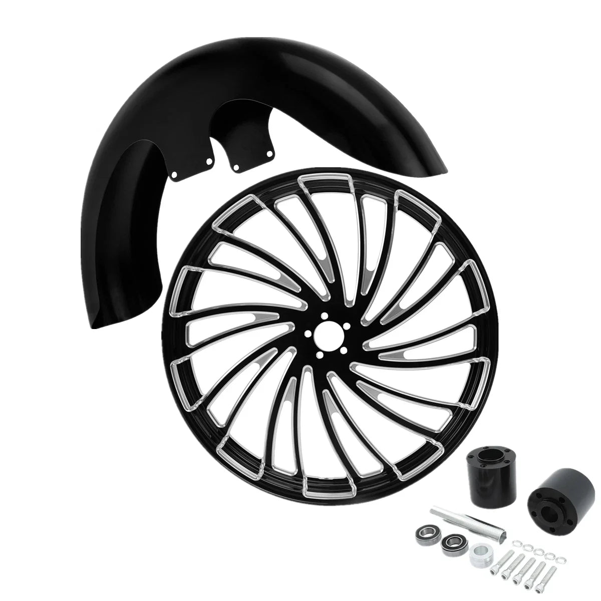 Front Fender & Wheel Rim Dual Disc Hub for Harley Touring Glide (2008–Present)