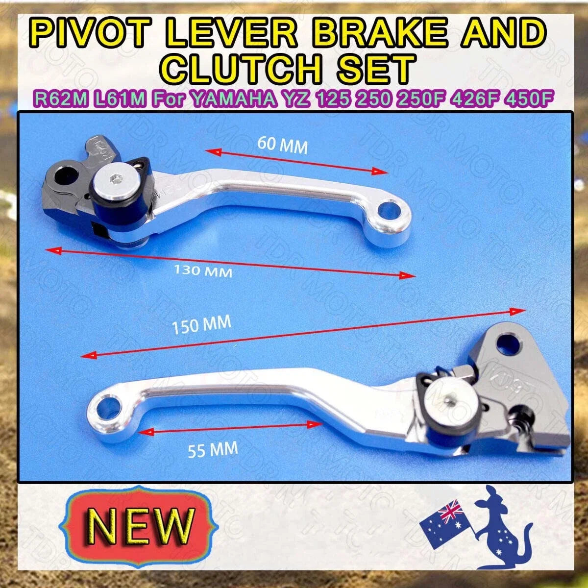 Brake + Clutch Lever Set for Yamaha YZ125/250 (2001–2007)