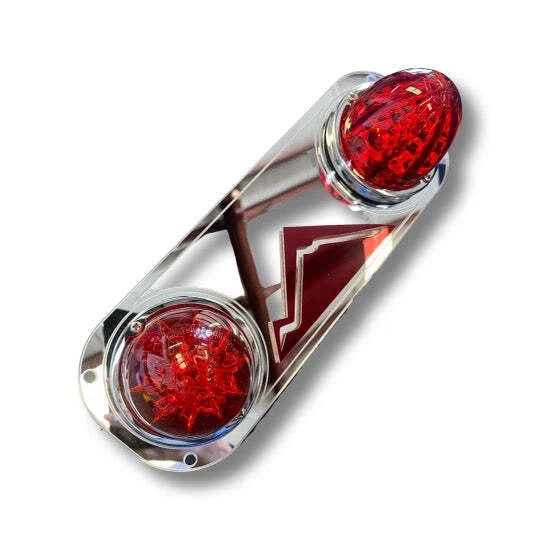 Set of 2 Blue LED Dome Light Trims for Freightliner Cascadia (2017–2023) 32402004400034