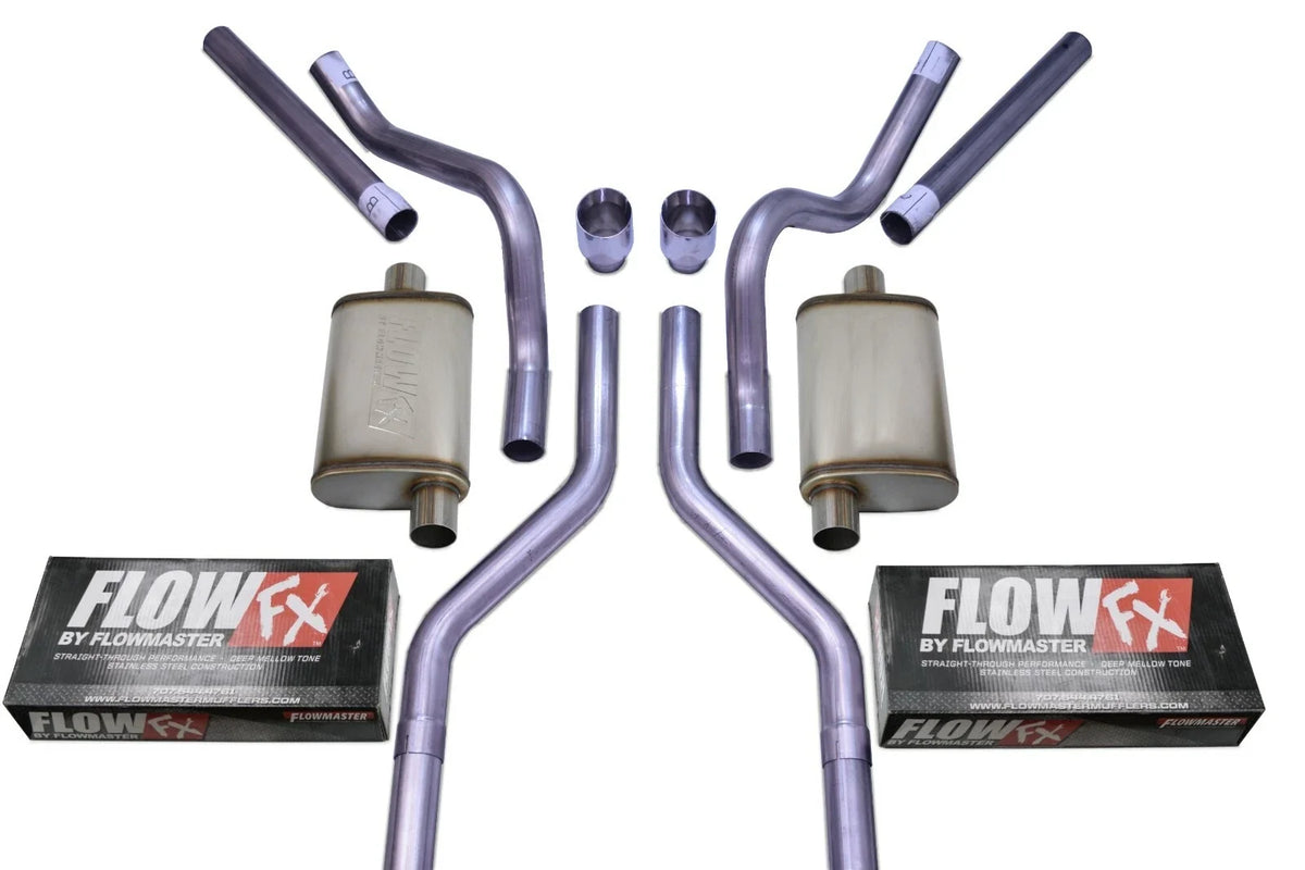 Dual Exhaust Kit for Chevy GMC C10 (1963–1972) - 2.5" Flowmaster Flow FX