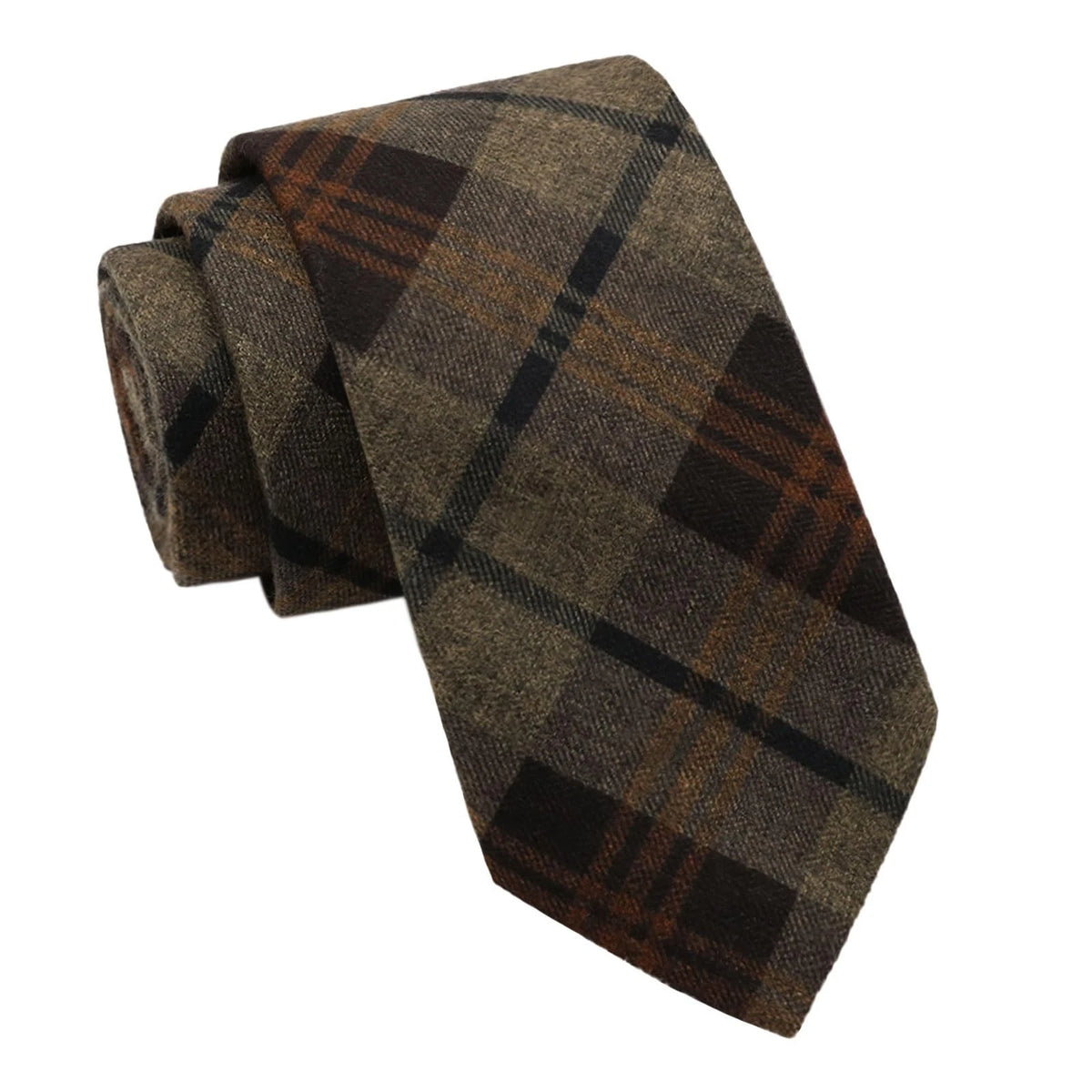 Skinny Tie for Men, Plaid Striped Style-02