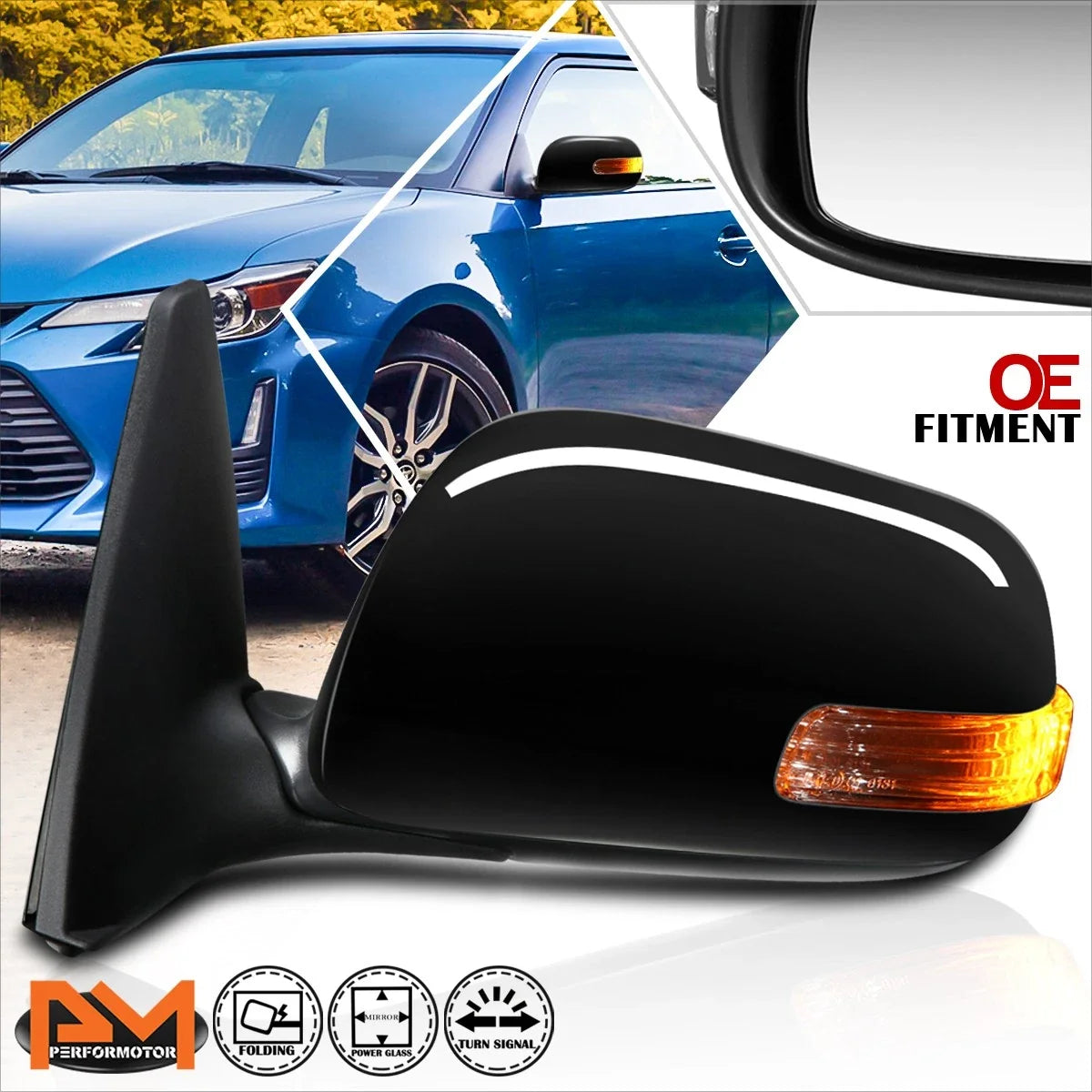 OE Style Powered Turn Signal Side Mirror for Scion tC (2011–2016)
