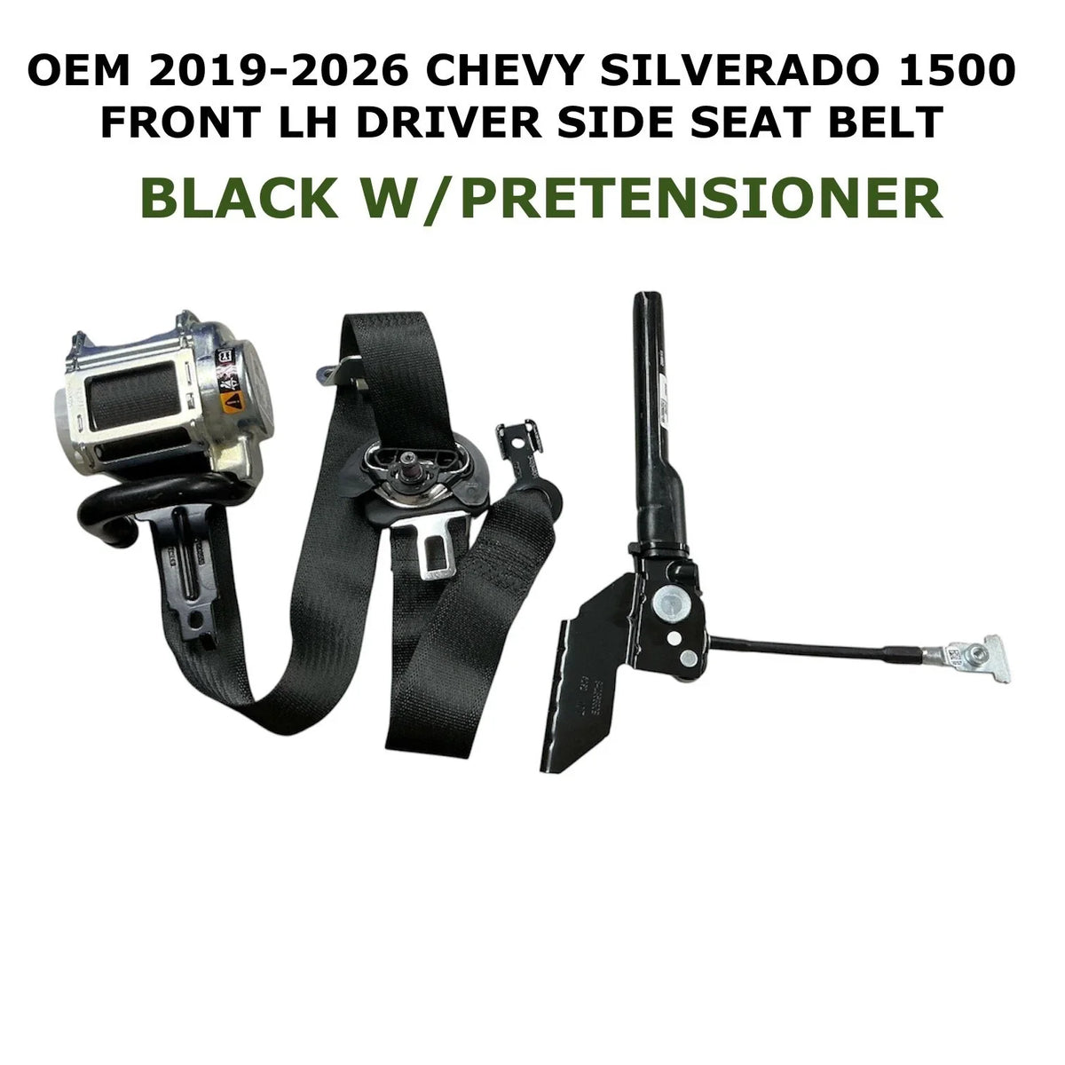 Left Side Seat Belt with Pretensioner for Chevy Silverado 1500 (2019–2026)