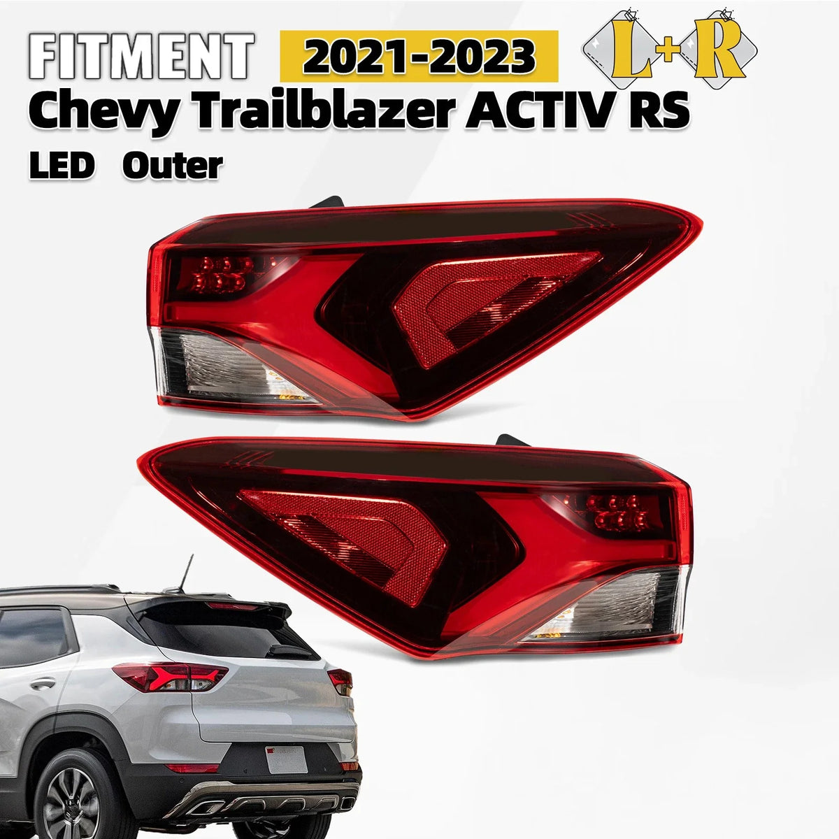 LED Tail Light Lamp Pair for Chevy Trailblazer ACTIV RS (2021–2023)