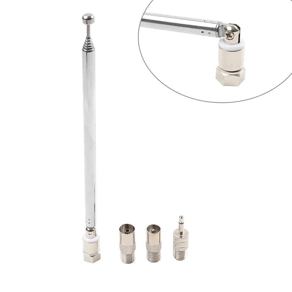 F Type Telescopic Aerial Antenna 75 Ohm with TV/3.5mm Adapter for Bose Wave