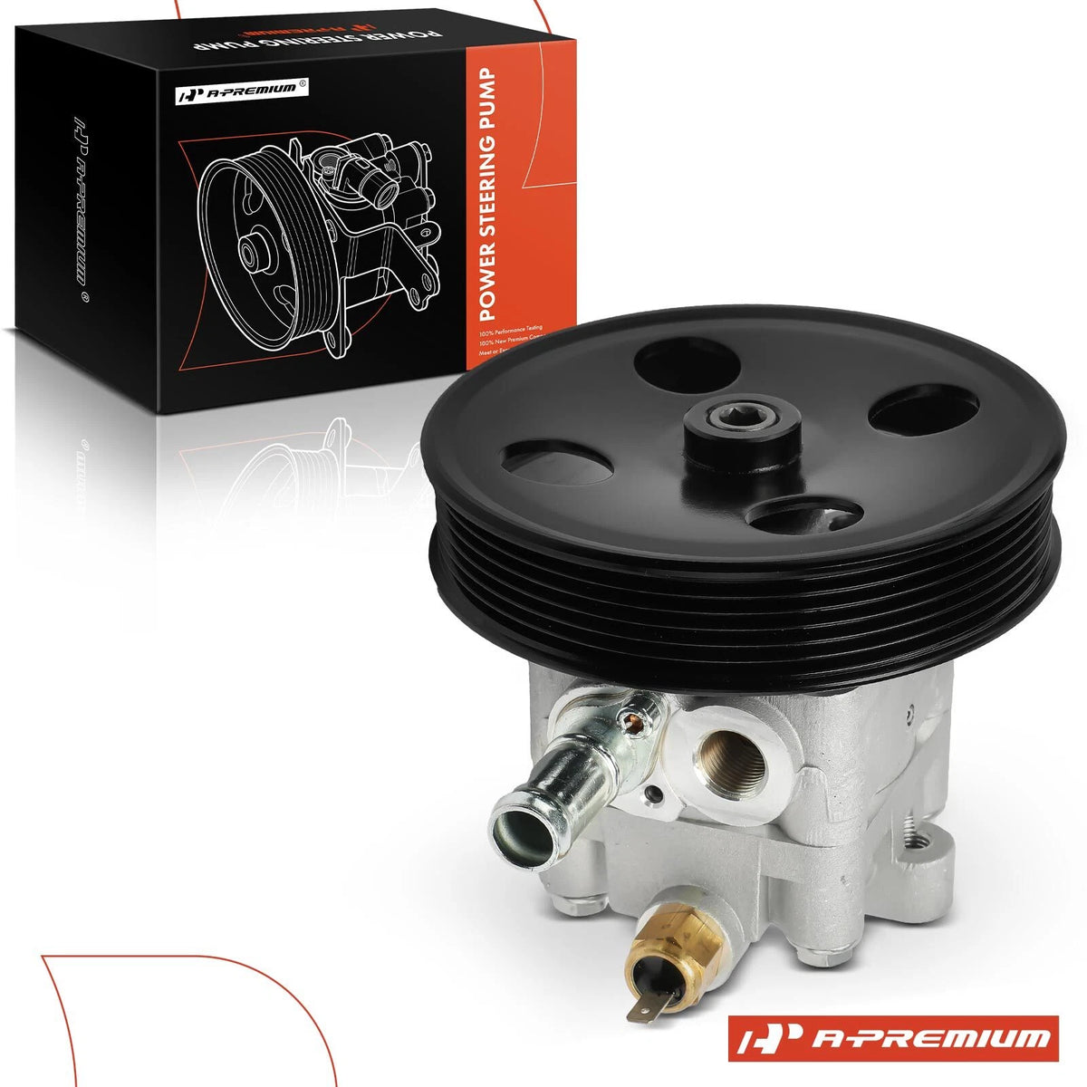 Power Steering Pump w/ Pulley for Mitsubishi Eclipse Galant (2004–2012) MN101061, 21-5372, 215372