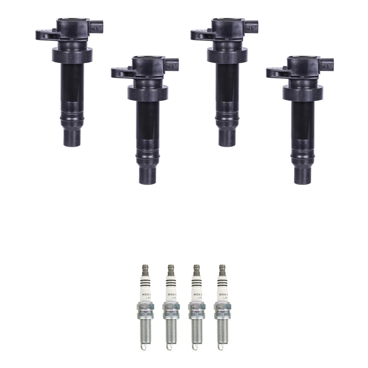 Set of 4 Ignition Coils & NGK Ruthenium Spark Plugs for Kia Soul (2014–2019)