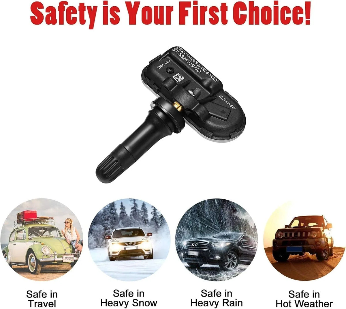 TPMS Tire Pressure Sensor for Jeep Cherokee Kia K5 Hyundai Sonata (2015–2020)