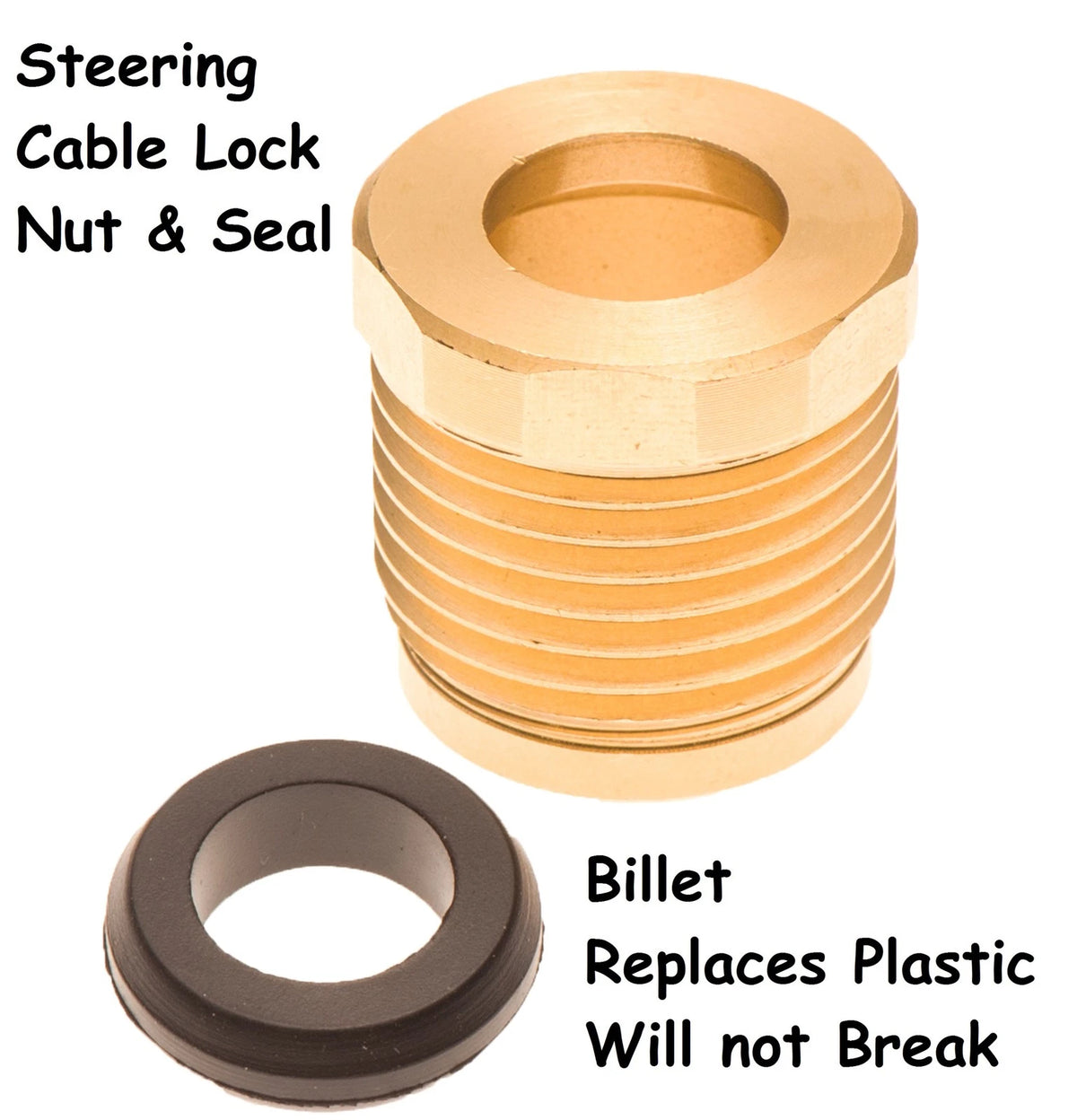 Billet Steering Cable Lock Nut & Seal for Sea Doo RXP RXT GTI GTS GTX XP RX GTR LRV (112-15-063-K)