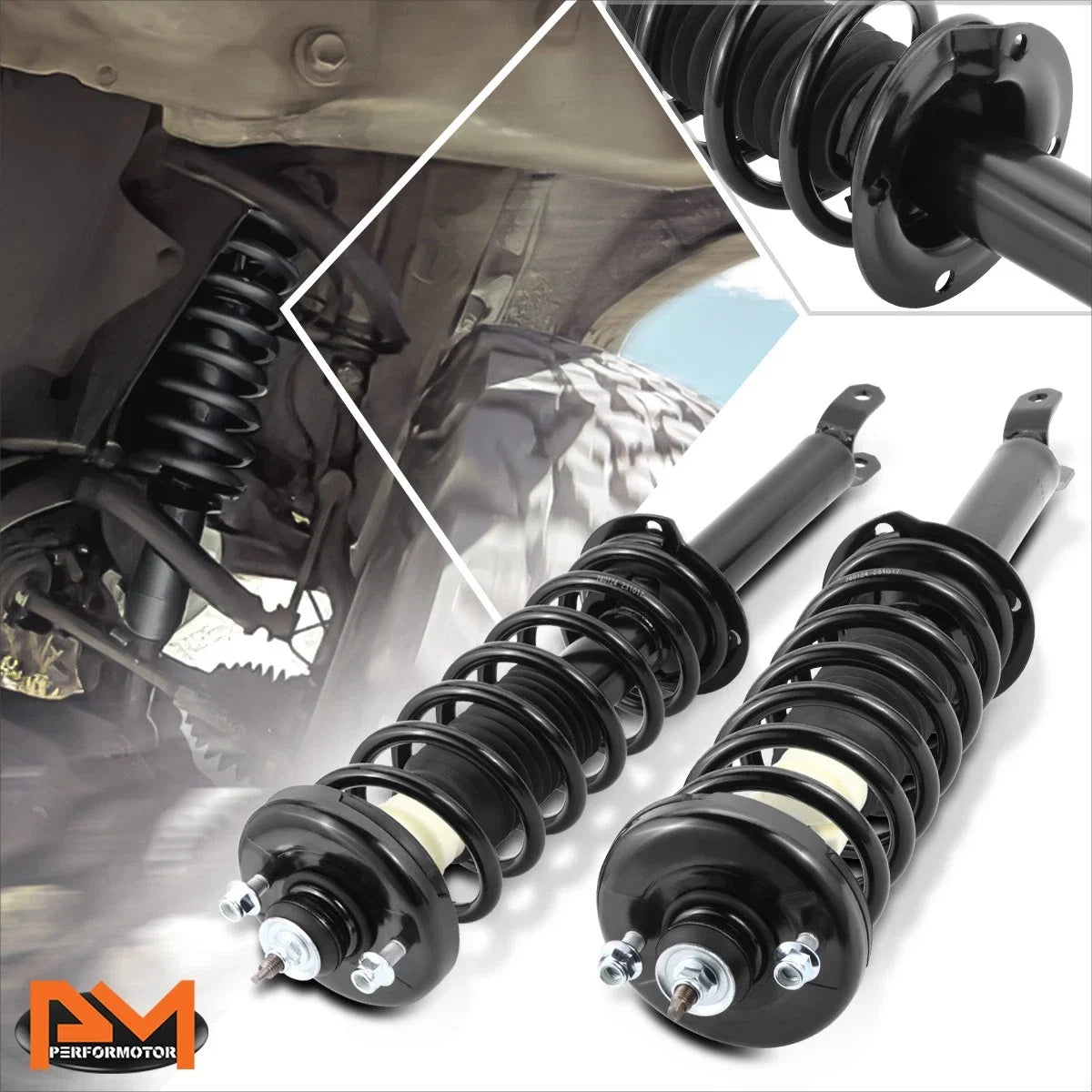 Complete Rear Struts Assembly w/Coil Springs for Honda Accord/Acura TSX (2008–2017)