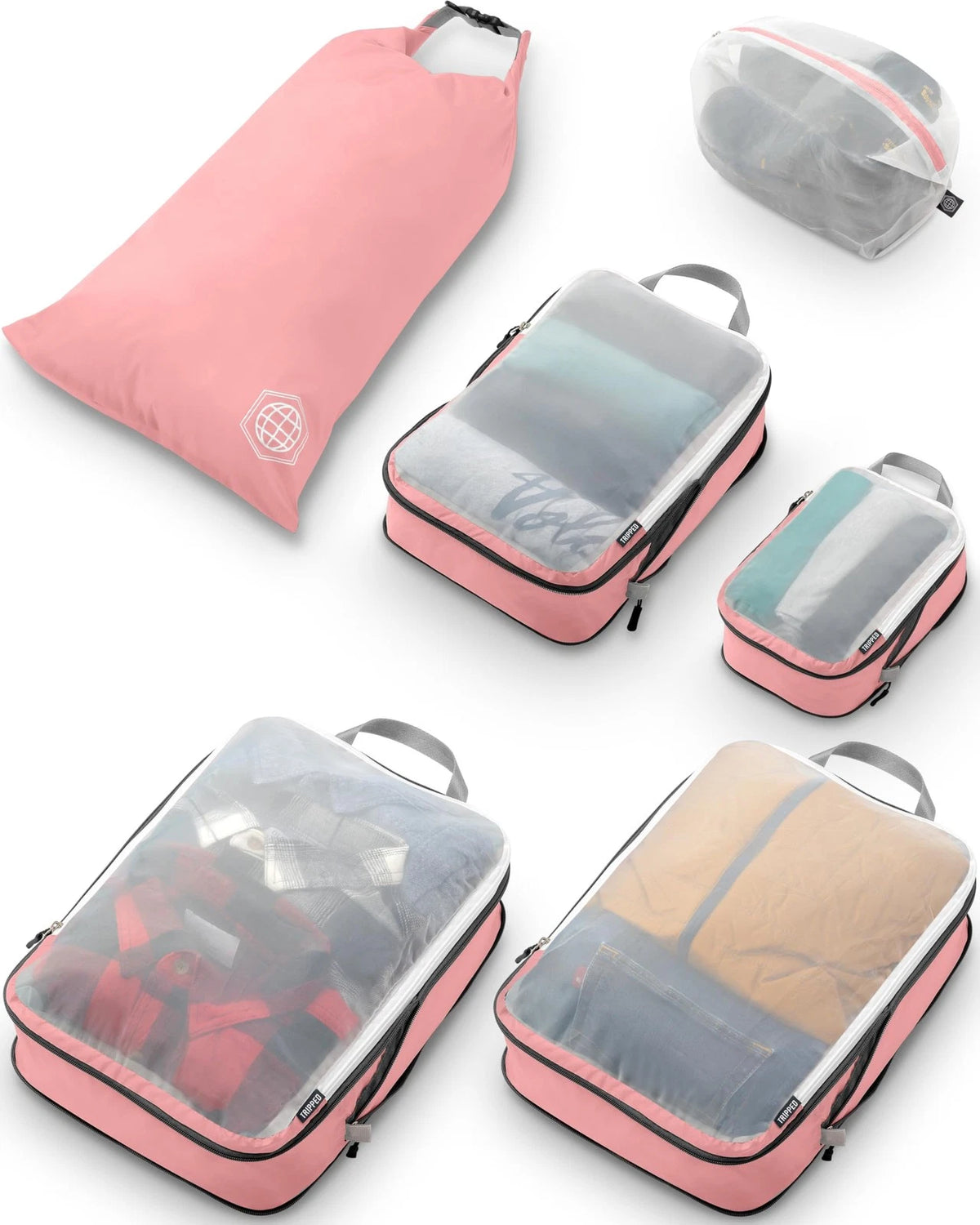 Set of 4 Compression Packing Cubes for Travel