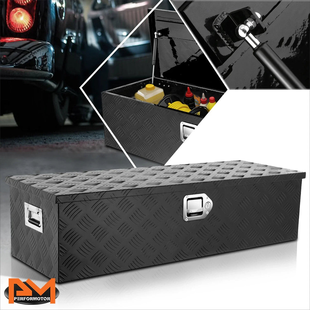Aluminum Recessed Side Handle Tool Box for Truck (39"x13.4"x10")