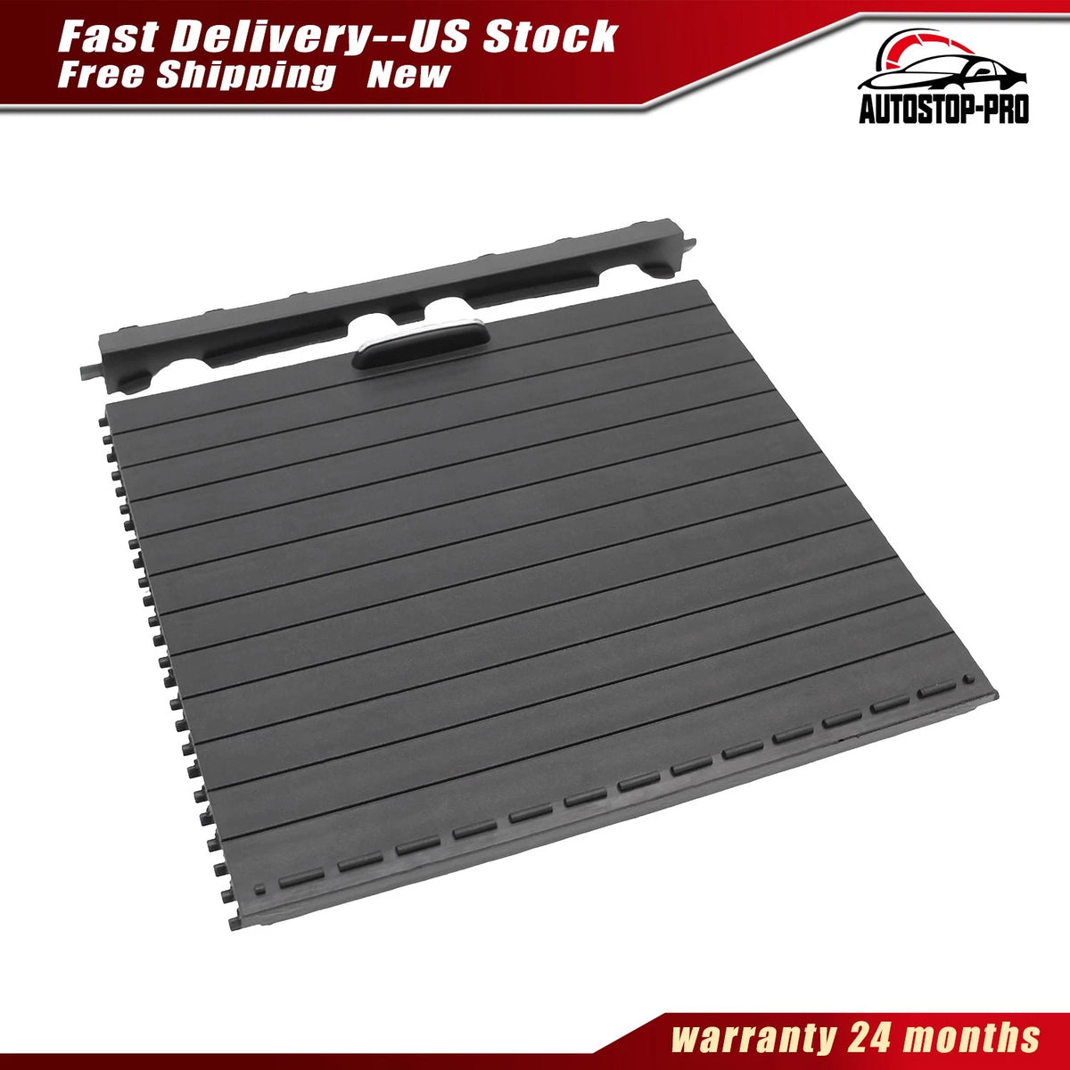 1X Black Cup Holder Slide Roller Blind Shutter Cover for Benz ML (2012–2015) 1666805802