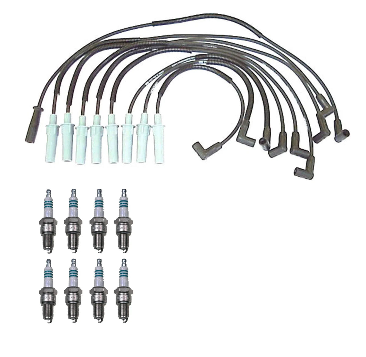 Denso Wire Set & 8 Iridium Power Spark Plugs for Dodge 5.9 V8 (1994–2003)