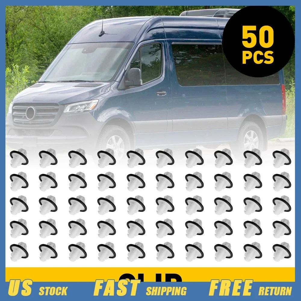 50Pcs Side Panel Molding Clip for Mercedes Benz Sprinter 1500 2500 3500 (2007–2023)
