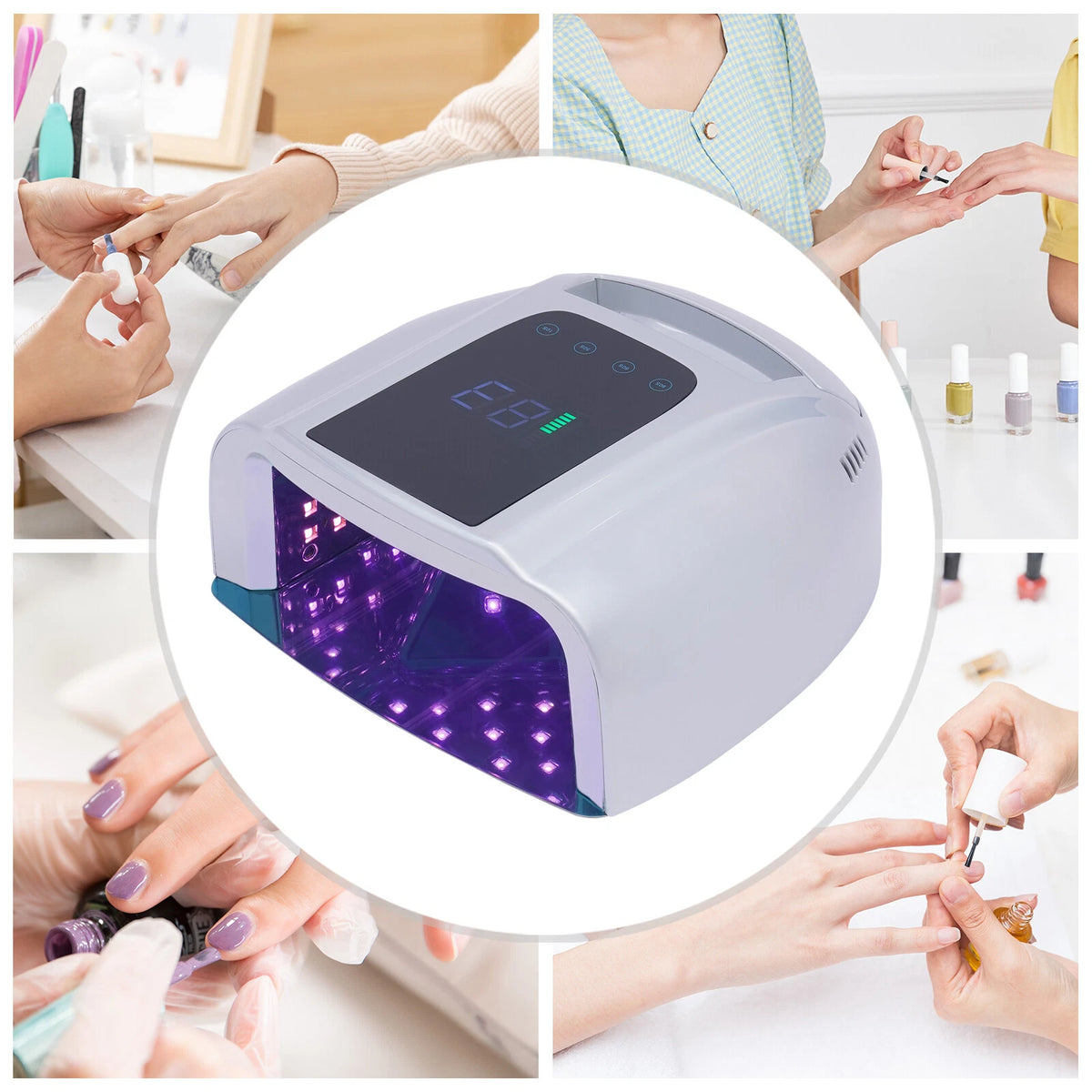 96W UV LED Nail Light for Manicure (Cordless, Rechargeable)