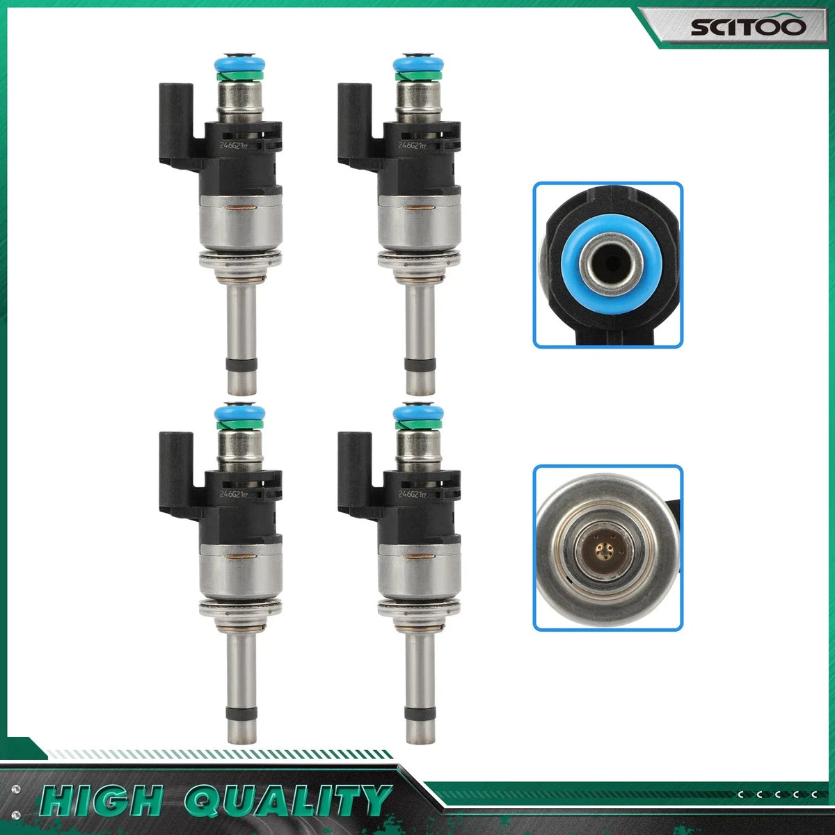Set of 4 Fuel Injectors for Ford Escape 1.5L (2017–2019) & Fusion 1.5L (2014–2019)