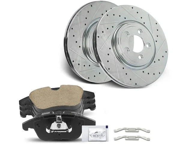 Front Brake Pad and Rotor Kit for Jaguar XF (2009–2010, 2013–2015) ZX283QG