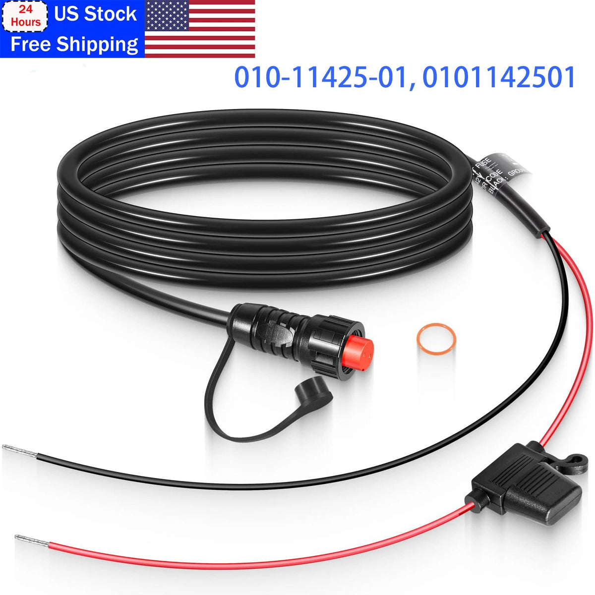 Threaded Transducer Power Cable for Garmin GLS 10 Sonar Module