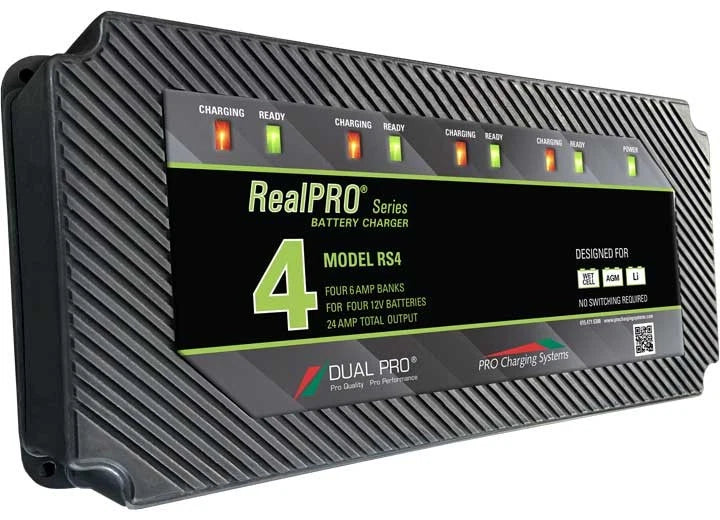 4 Bank Waterproof Battery Charger for PRO Charging Systems RS4 (12V/6A)
