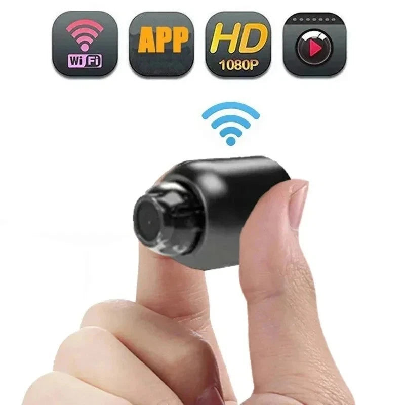 1080P Mini Camera for Home Security (WiFi, Night Vision)