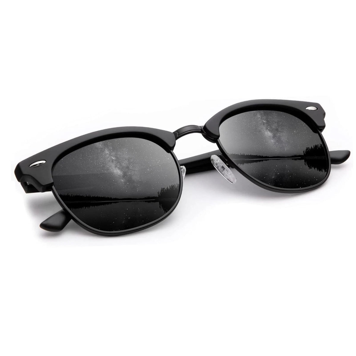 Set of 2 Polarized Sunglasses for Unisex (Stylish Sun Medium)