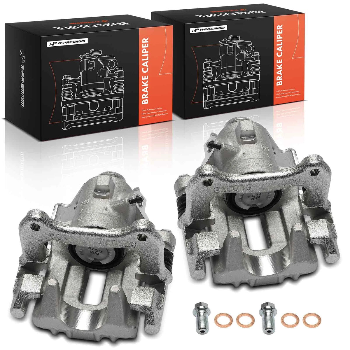2X Rear Brake Calipers w/ Bracket for Audi A4 2002-2006, A4 Quattro 2002-2005, 8E0615423B, 8E0615424B