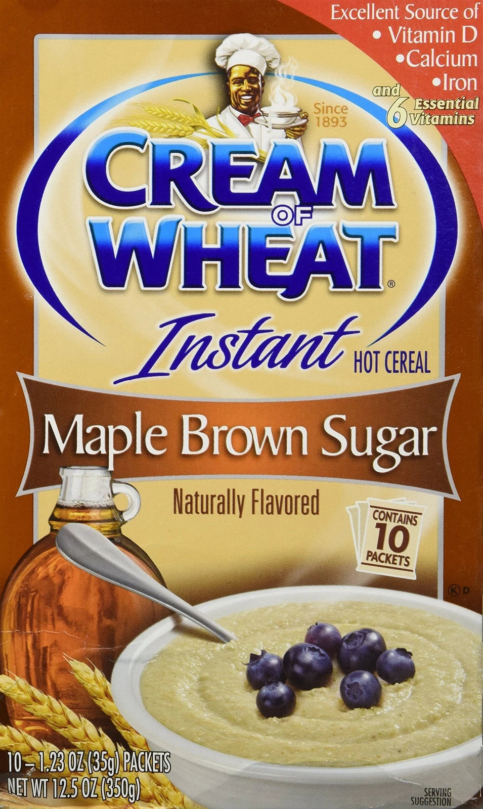 Instant Hot Cereal Cream of Wheat Maple Brown Sugar 10 Packets