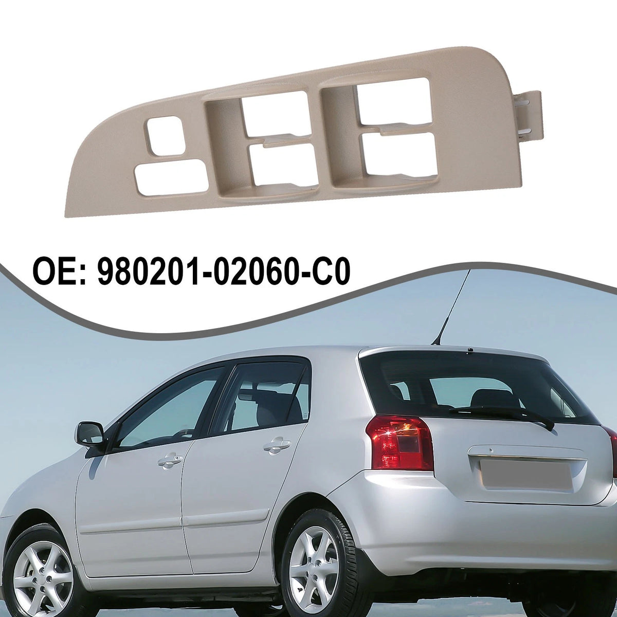 Left Master Power Glass Switch Bezel Trim for