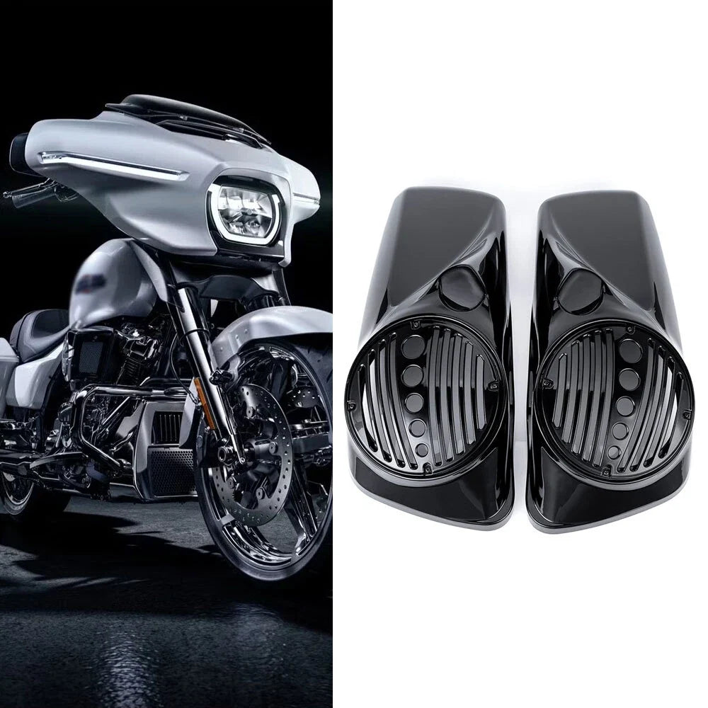 8" Speaker Lids with Tweeter Port for Harley Street Glide Electra Glide (2014–up)