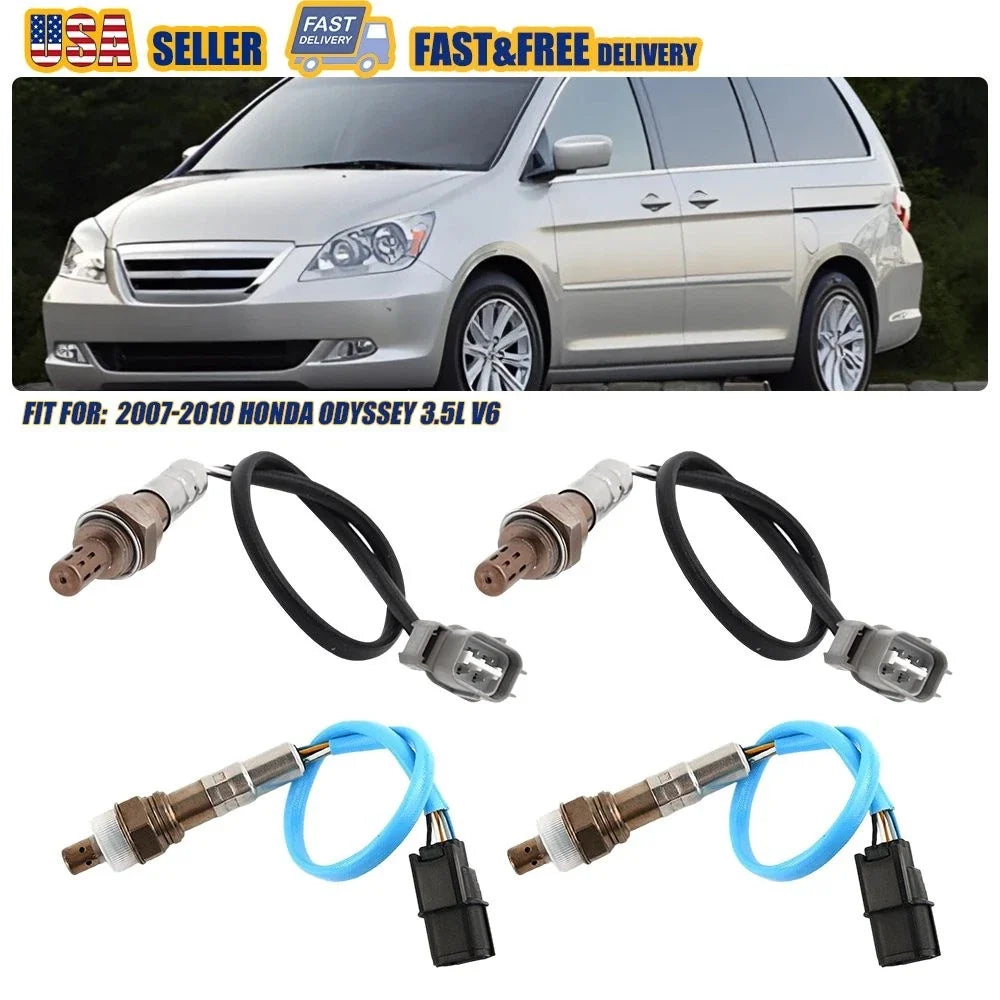 4X Oxygen O2 Sensor for Honda Odyssey (2007–2010) 36531-RCA-A01, 36532-RCA-A01