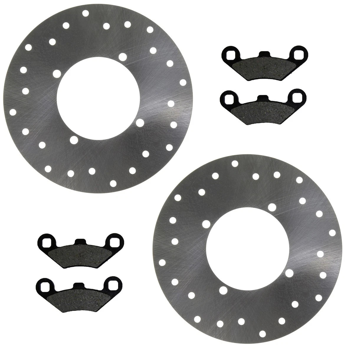 2 Rear Disc Brake Rotors & Brake Pads for Polaris ATP 330 & 500 (2004–2005) FS-2099 FS-430
