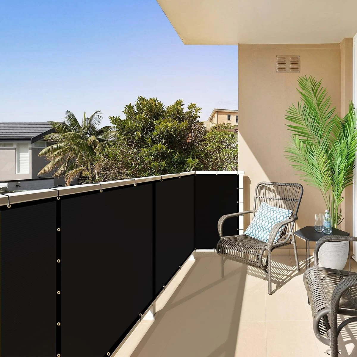 3' x 10' Balcony Privacy Screen for Apartment (No Part Numbers Supplied)