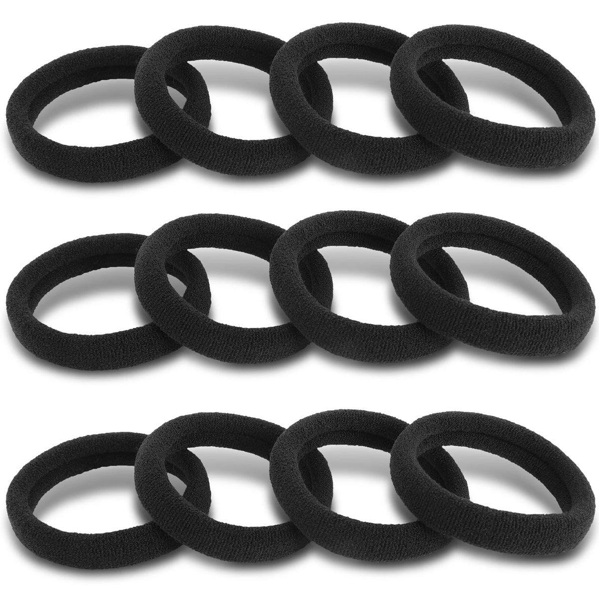 120PCS Black Elastic Hair Ties for Women Girls Ponytail Holders