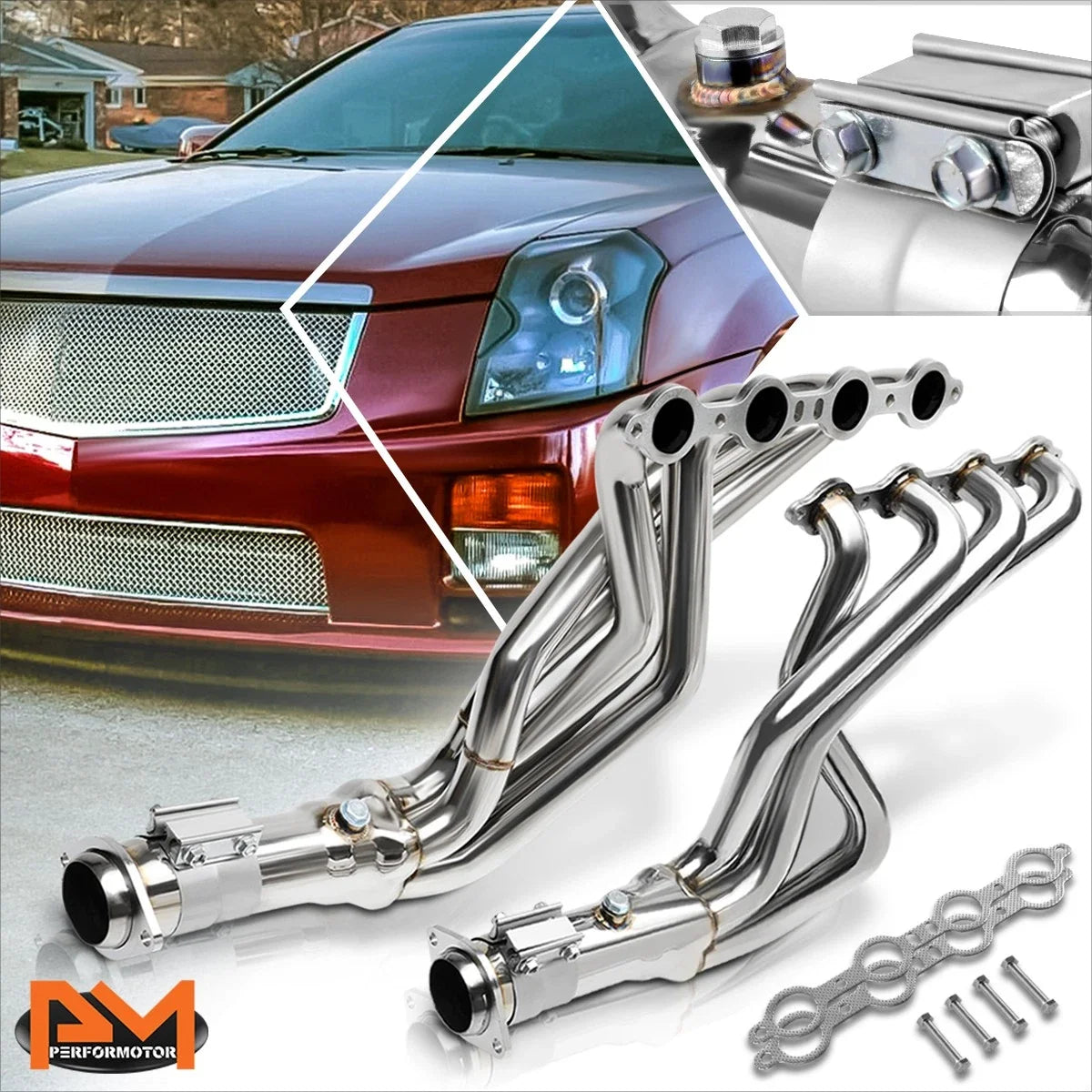 Stainless Steel 4-1 Exhaust Header Manifold for Cadillac CTS-V (2004–2007)