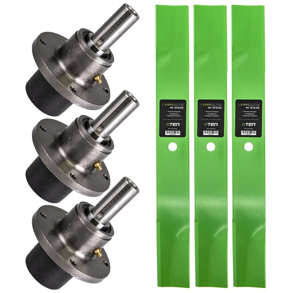 Deck Spindle & Mower Blade Kit for Gravely Pro-Walk 52 48 61 (481712, 48304, 46400)
