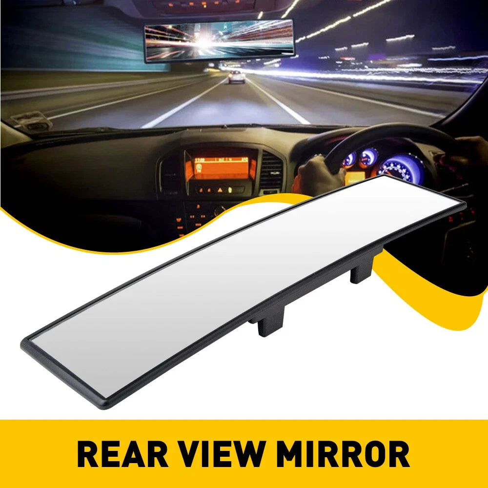 300mm Wide Angle Rear View Interior Mirror for Universal Fit (Clear Tint)