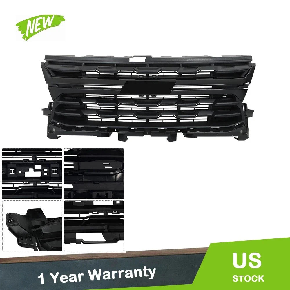 Front Upper Grille for Chevrolet Colorado (2021–2022) Gloss Black