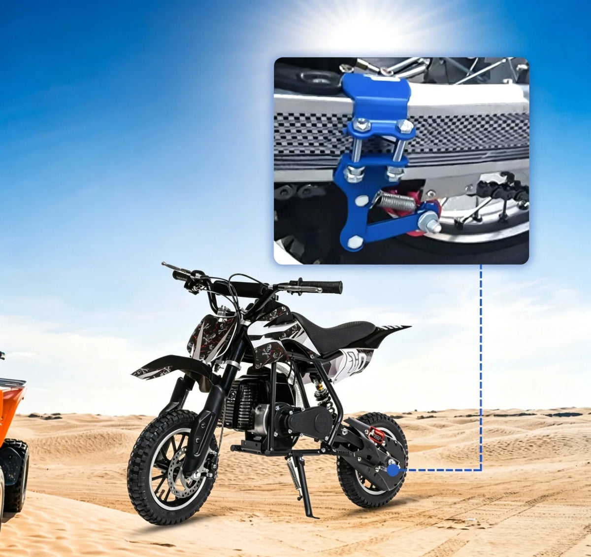 Motorcycle Chain Tensioner Adjuster for Chain Length Modification