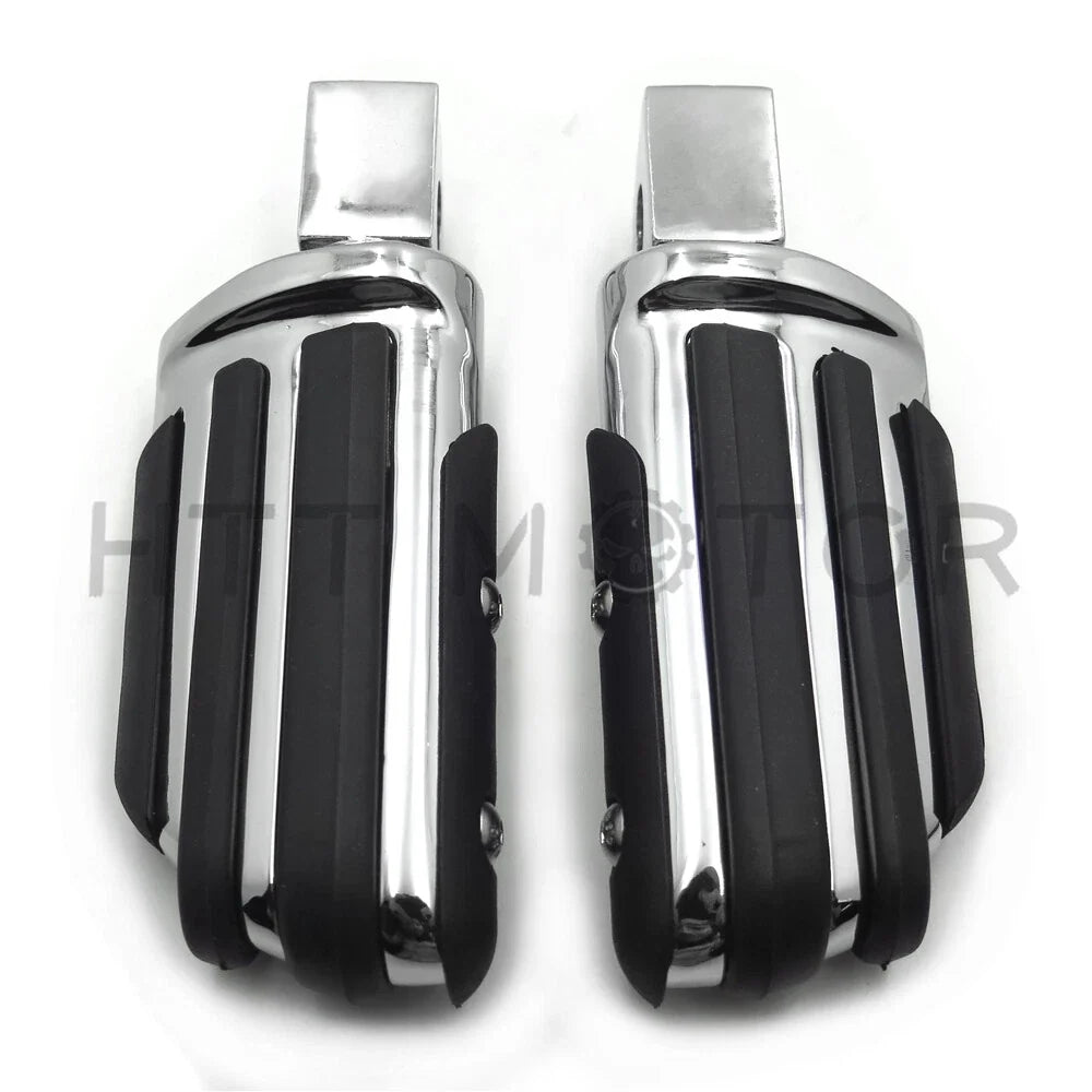 Chrome Rubber Pilot Footpeg Footrest for Kawasaki Ninja 250R (2000–2012) Z10 (2003–2016)