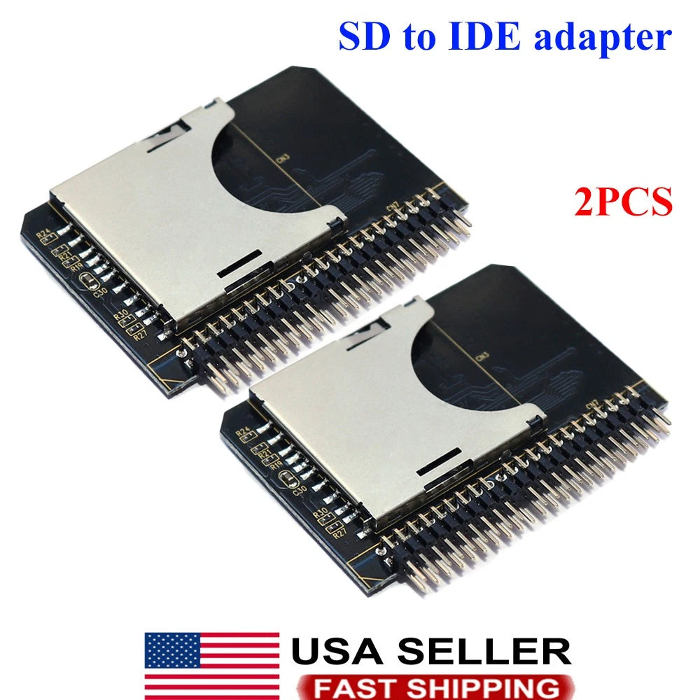 2X Memory Card to IDE 2.5" 44 Pin Male Adapter Converter