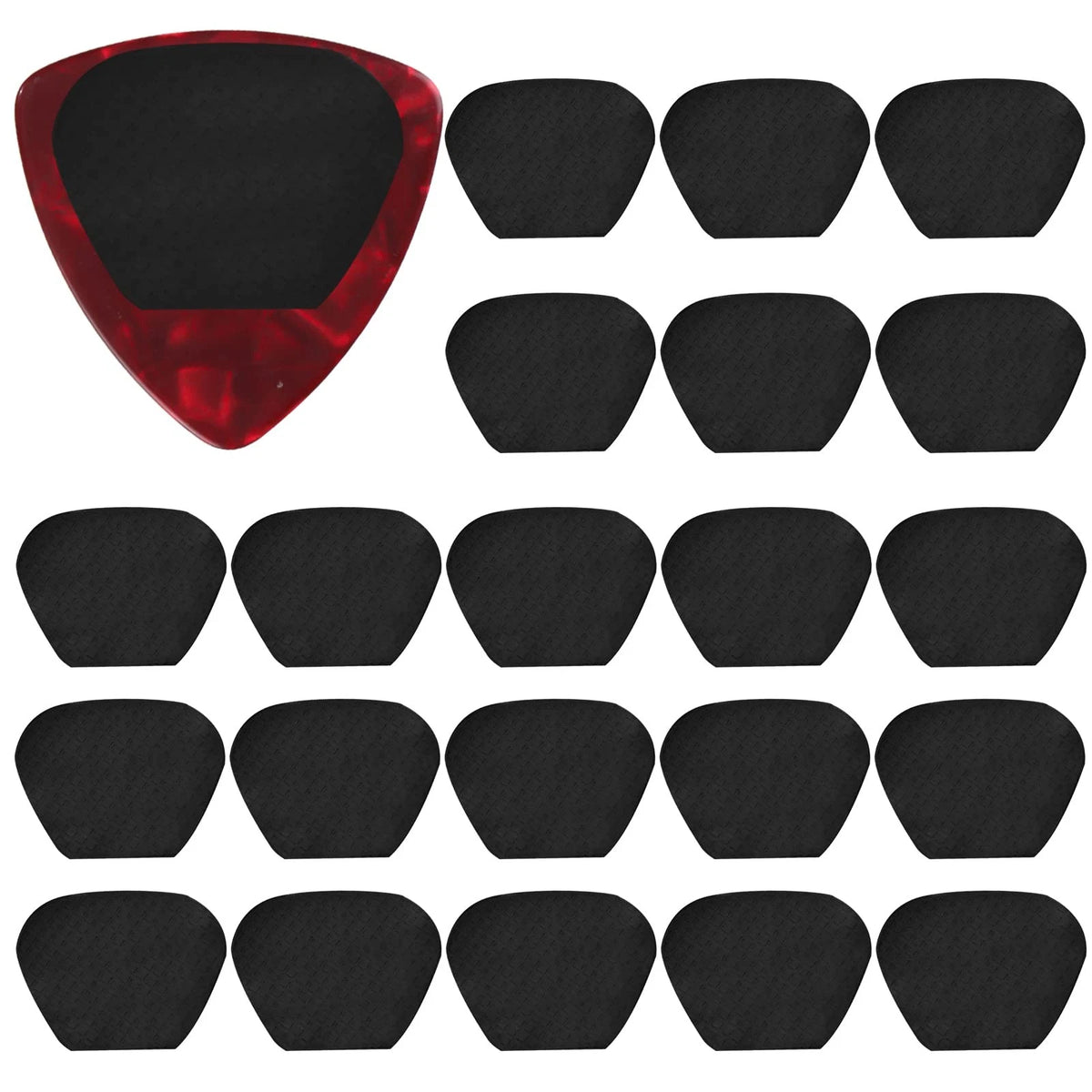 50 Pack Grip Guitar Picks for (0.6 x Inch, Black)