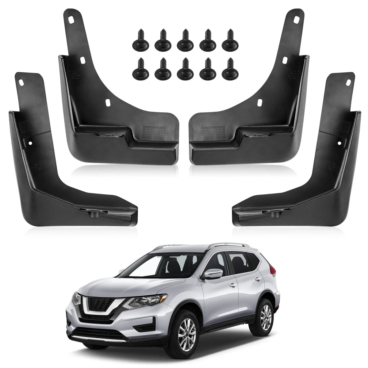 Set of 4 Mud Flaps for Nissan Rogue (2014–2020)
