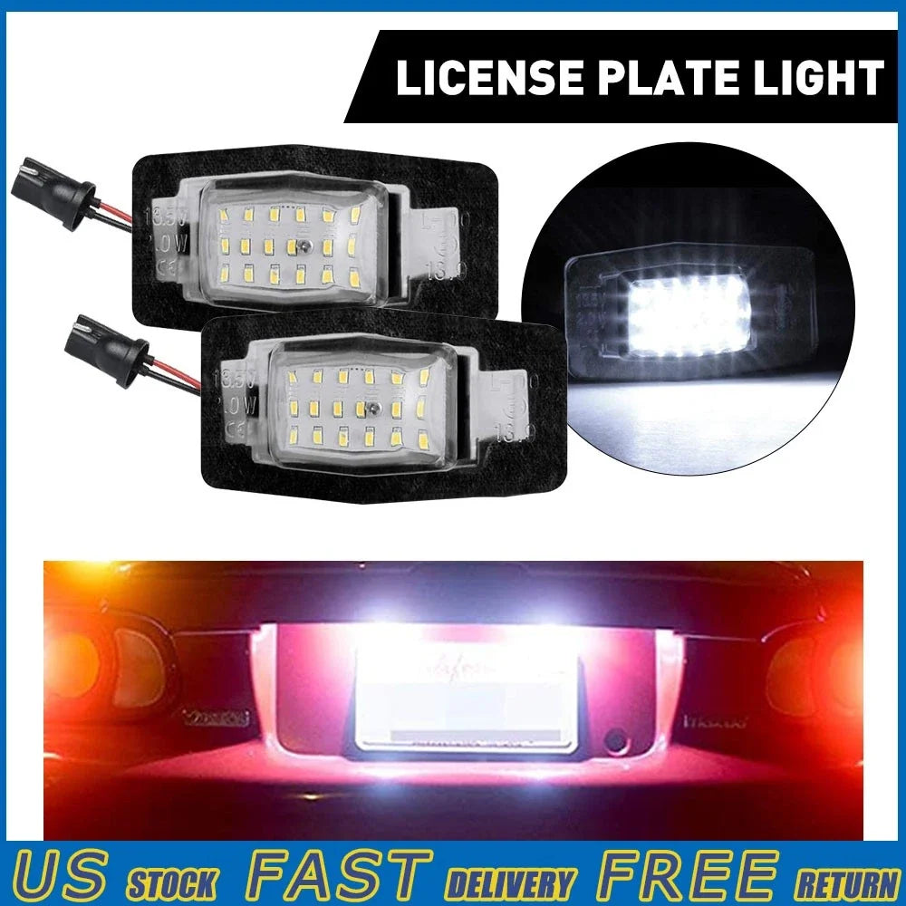 2X LED License Plate Light Tag Lamp for Mazda Miata MX-5 Protege (1999–2005) EXV