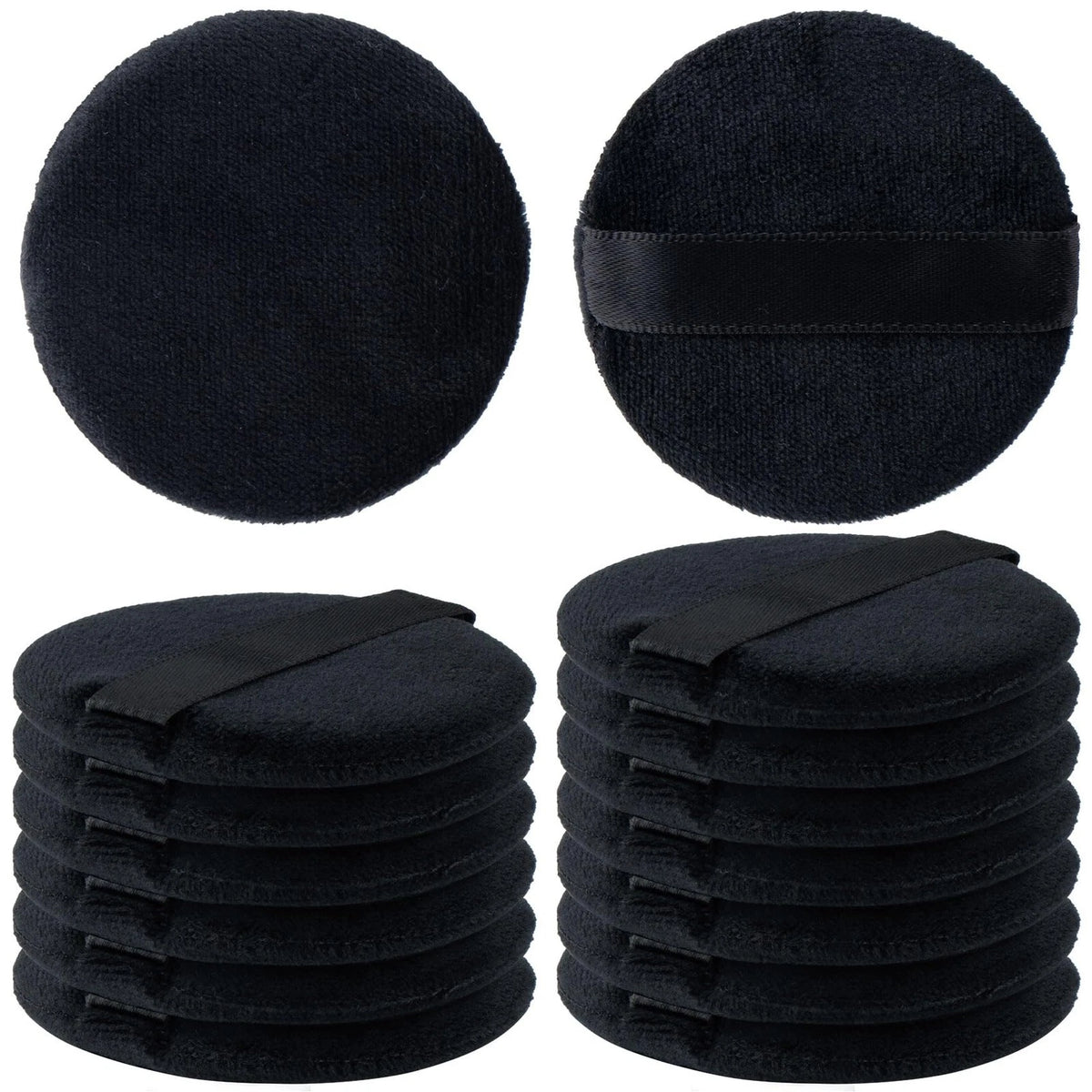 13 Pack 60mm Round Powder Puffs for Makeup Application