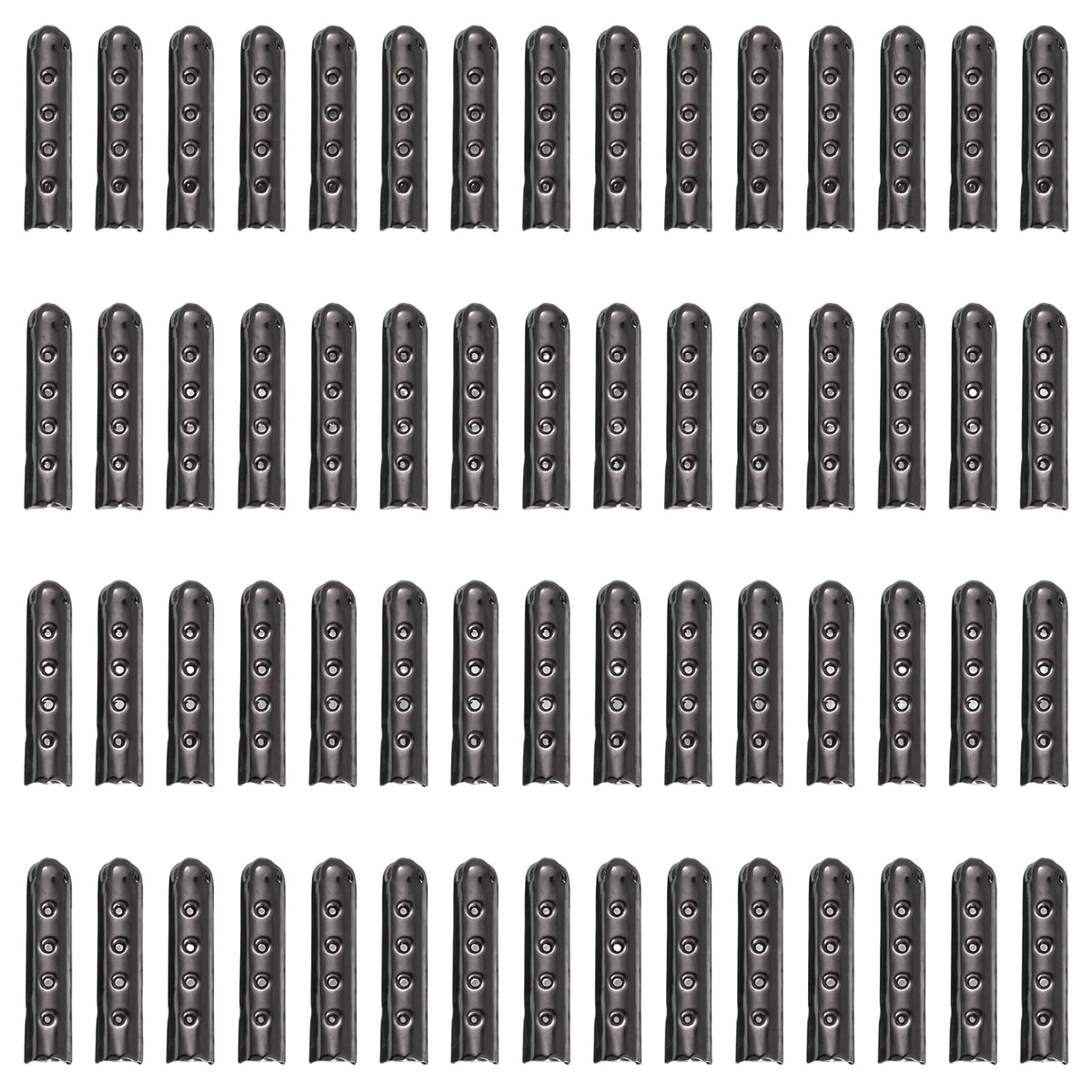 60 Pcs Metal Aglets for Shoelaces - Black