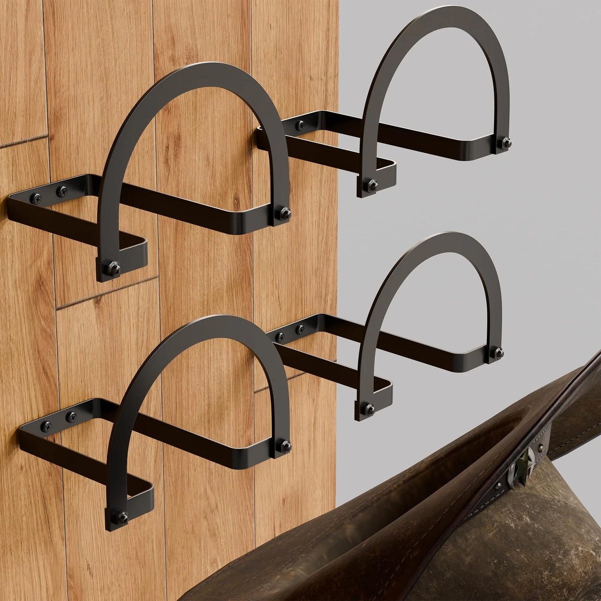 4 Pack Cowboy Hat Hooks Wall Mount Rack Holder for