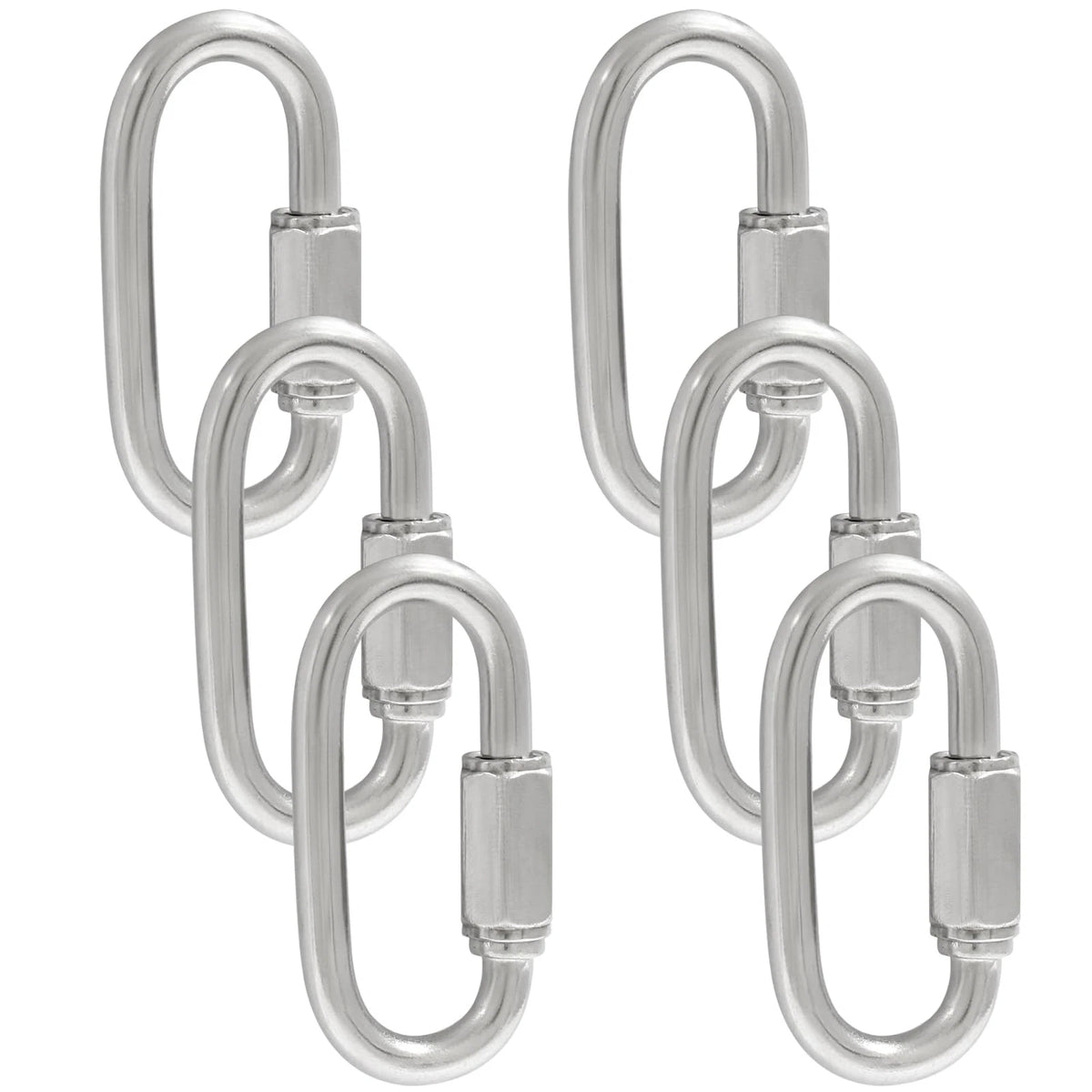 6Pcs 3/16 Inch D Shape Locking Quick Connectors - 304 Stainless Steel